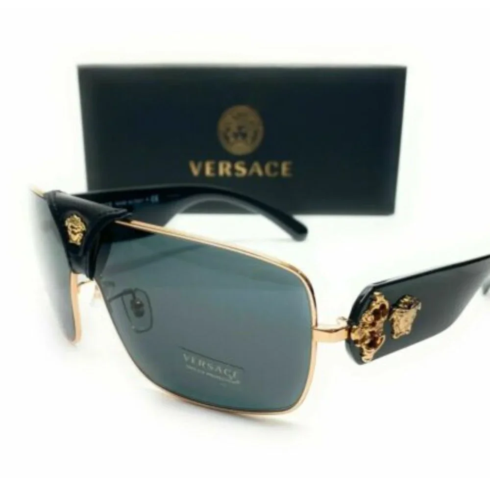 Versace Unisex Gold Square Sunglasses!